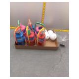 6 Bubble Playset & Golf Ball Lot
