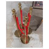 VEVOR Gold Stanchion Crowd Control Set