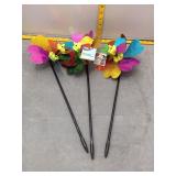 Set of Colorful Glitter Pinwheels