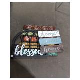 Home Decor Lot: Blessed, Home Sweet Home Signs & M