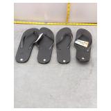 Lot of 2 Men's Black Flip Flops