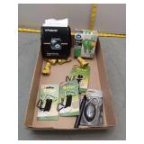 Assorted Lot: Camera Case, LED Bulbs, Key Chains,