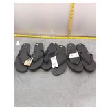 Lot of 3 Black Men's Flip Flops
