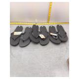 Lot of Men's Black Flip Flops (Various Sizes)