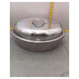 Vintage Stainless Steel Roaster with Lid