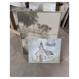 Serene Landscape & Blessed Church Canvas Prints