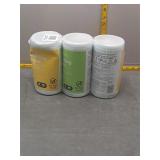 Lot of Three Disinfecting Wipes Canisters