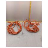 Two Orange Extension Cords