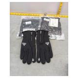 3 Black Winter Gloves Lot