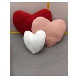 Set of Heart-Shaped Decorative Pillows