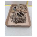 Ornate Cast Metal Lamp Parts