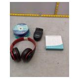 Tech Accessories Lot: Wireless Mic, Headphones, DV