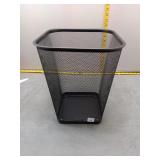 MindReader Black Mesh Wastebasket