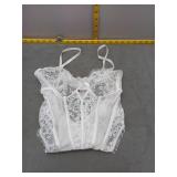 White Lace Bodysuit Lingerie, Medium
