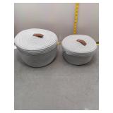 Set of 2 Cotton Rope Storage Baskets with Lids