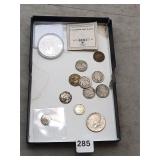 Assorted Coin Collection with Platinum Eagle Repli