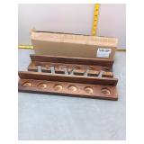 Wooden Fishing Rod Holder Set