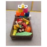 Vintage Toy Lot: Blocks, Space Ship, and More!