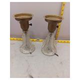 Pair of Vintage Glass Lamp Bases