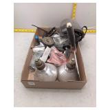 Assorted Tool Lot with Lights, Casters & More