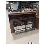 Rustic Wood Headboard with Shelves and frame