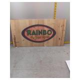 Rainbo Bread Sign on Wood