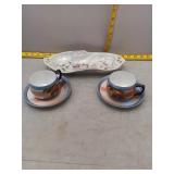 Teacups and Serving Dish Set