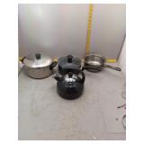 Cookware Lot: Revere Ware, Farberware, T-fal Pots