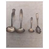 Silver Ladles and Serving Spoons - Lot of