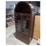 Elegant Dark Wood Display Cabinet