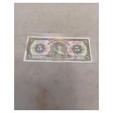 Mexican 5 Peso Banknote