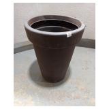 Large Brown Plastic Plant Pot
