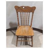 Carved Back Wooden Chair