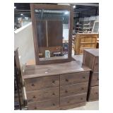 Wooden Dresser with Mirror