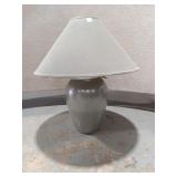 Modern Gray Table Lamp with Shade