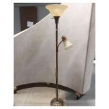 Brass Floor Lamp with Reading Light