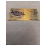 24K Gold Plated 2 Reais Brazilian Banknotes