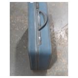 Mid-Century Blue Hard-Shell Suitcase