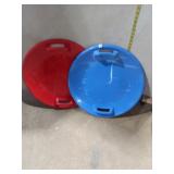 Pair of Classic Plastic Snow Saucer Sleds