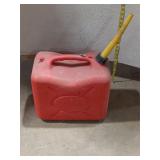 Large 6-Gallon Red Plastic Gas Can with Spout