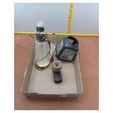 Glass Lamp Base and Assorted Light Fixture