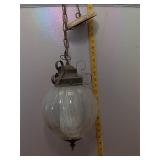 Rustic Glass Orb Hanging Lantern