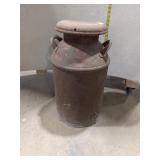 Rustic Metal Milk Can with Lid