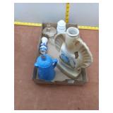 Florida Decanter, Graniteware Pot & Glass Stoppers