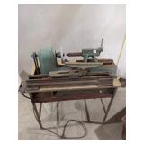 Heavy-Duty Wood Lathe with Metal Stand