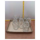 Lot of 7 Ball and Mason Clear Glass Jars