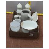 Avon Cologne Bottles, Fire-King Milk Glass
