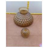 Amber Glass Pineapple Hobnail Lamp Shade