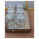 Set of 6 Ball Ideal Clear Glass Jars