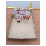 Vintage 8-Piece Playing Card Theme Glassware Set